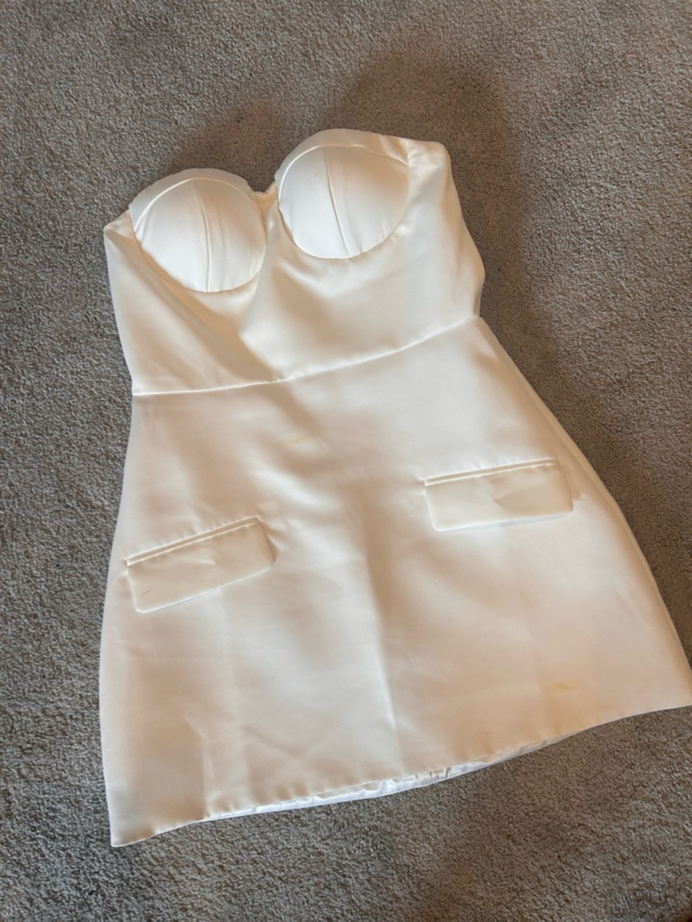Fashion Nova White Strapless Mini Dress